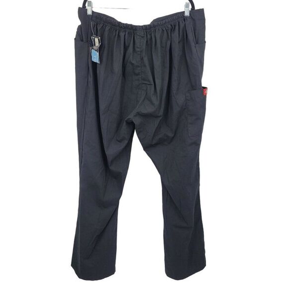 Dickies Black 2X TL Work Pant Elastic Drawstring Waist Pocket Lightweight Cotton - Picture 2 of 11